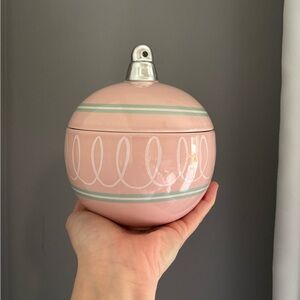 Bullseye playground pink ornament canister